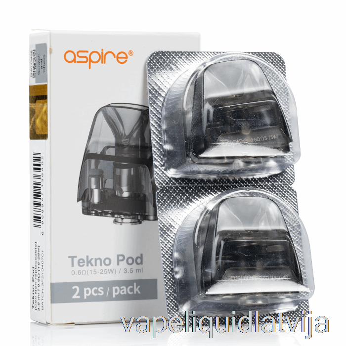 Aspire Tekno Nomaiņas Podi [neaizvietojama Spole] 3,5 Ml Tekno Podi - 0,6 Omi Vape šķidrums